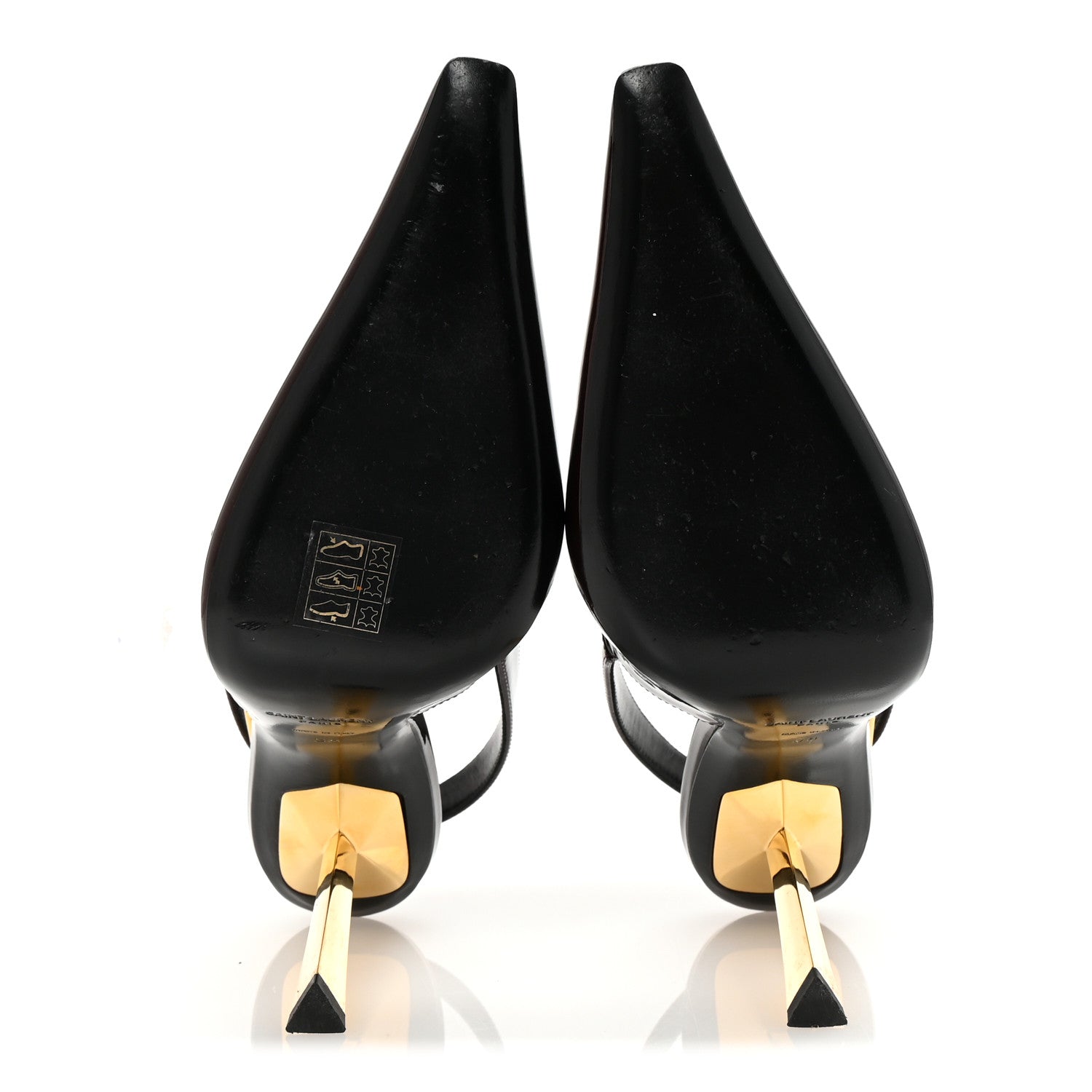 Saint Laurent Vernice Gloss Lee 110 Slingback Pumps 38 Marron Glacé 6 of 9