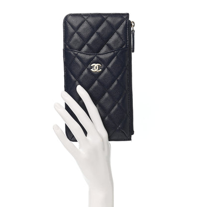 Chanel Caviar Quilted Classic iPhone Pouch Navy 2 of 8