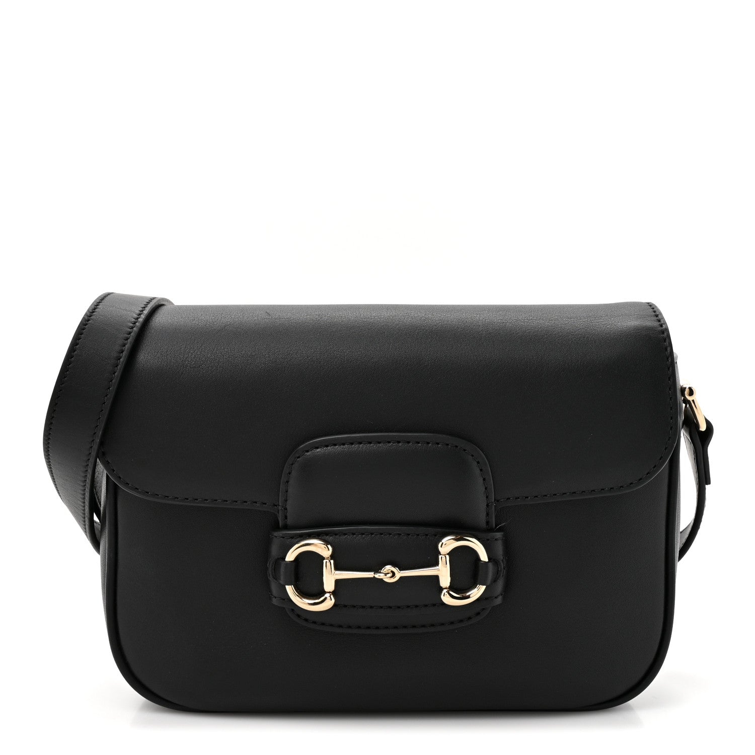 Gucci Arabella Calfskin Horsebit 1955 Soft Small Shoulder Bag Black 1 of 11
