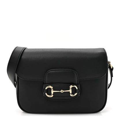 Gucci Arabella Calfskin Horsebit 1955 Soft Small Shoulder Bag Black 1 of 11