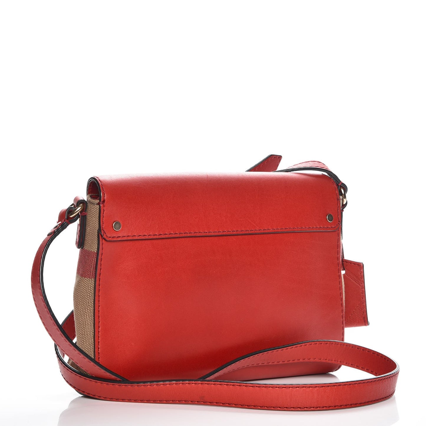Canvas House Check Small Henham Crossbody Cadmium Red