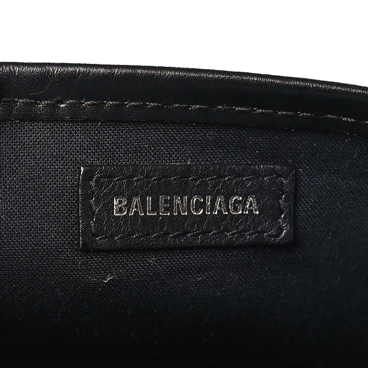 Balenciaga Cotton Canvas Satin Calfskin Leopard Print Navy Cabas XS Beige Black 7 of 10