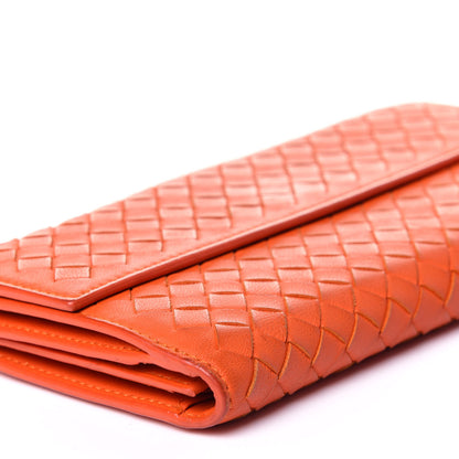 Bottega Veneta Nappa Intrecciato Continental Wallet Tangerine 9 of 14