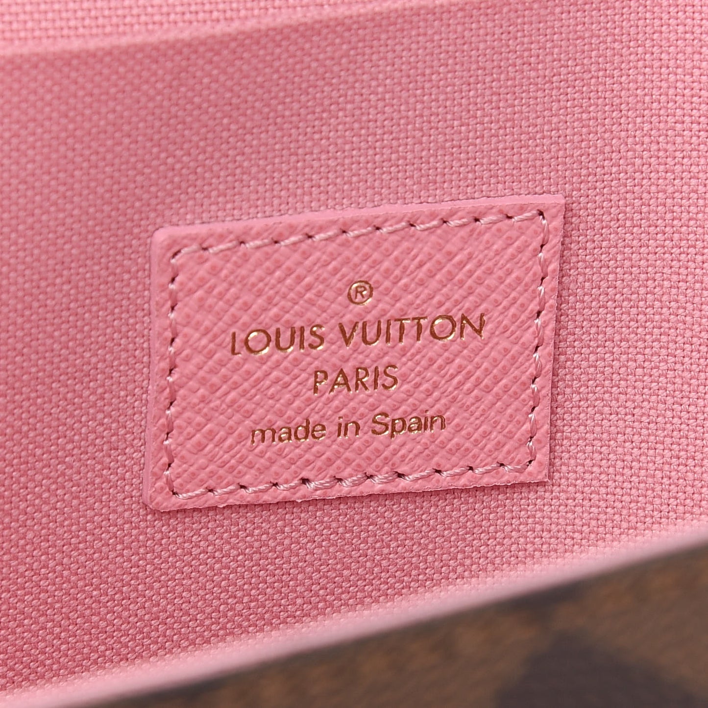 Damier Ebene Studded Pochette Felicie Chain Wallet