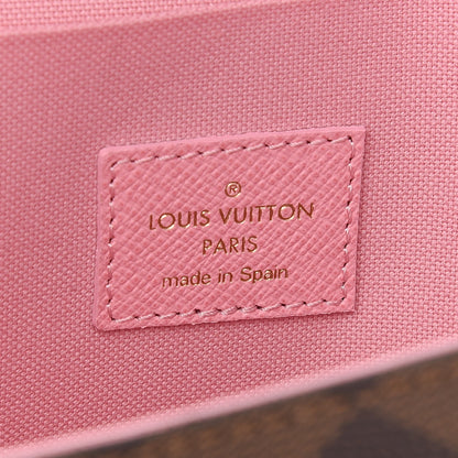 Louis Vuitton Damier Ebene Studded Pochette Felicie Chain Wallet 7 of 9