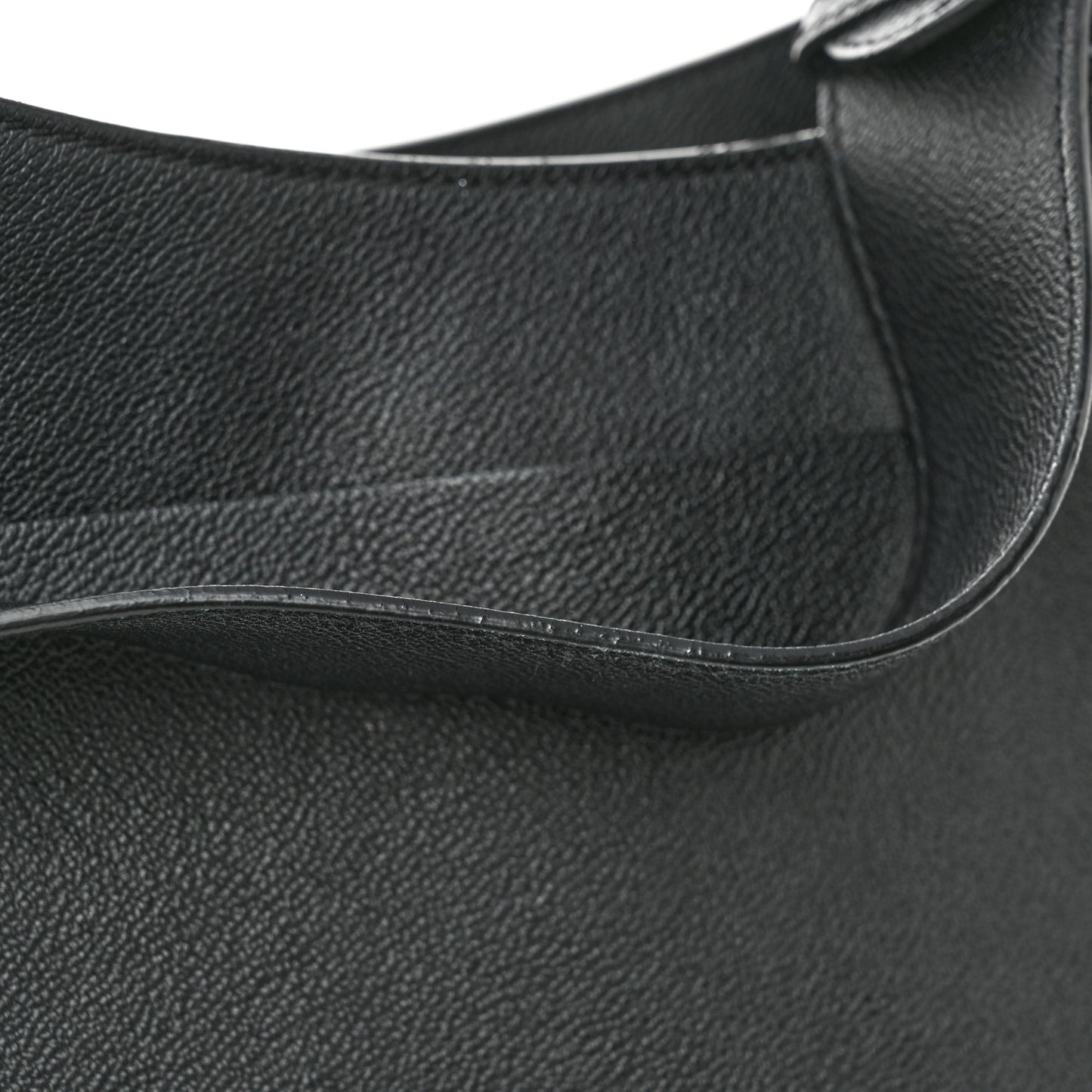 Grainy Calfskin Small Elmstone Hobo Black