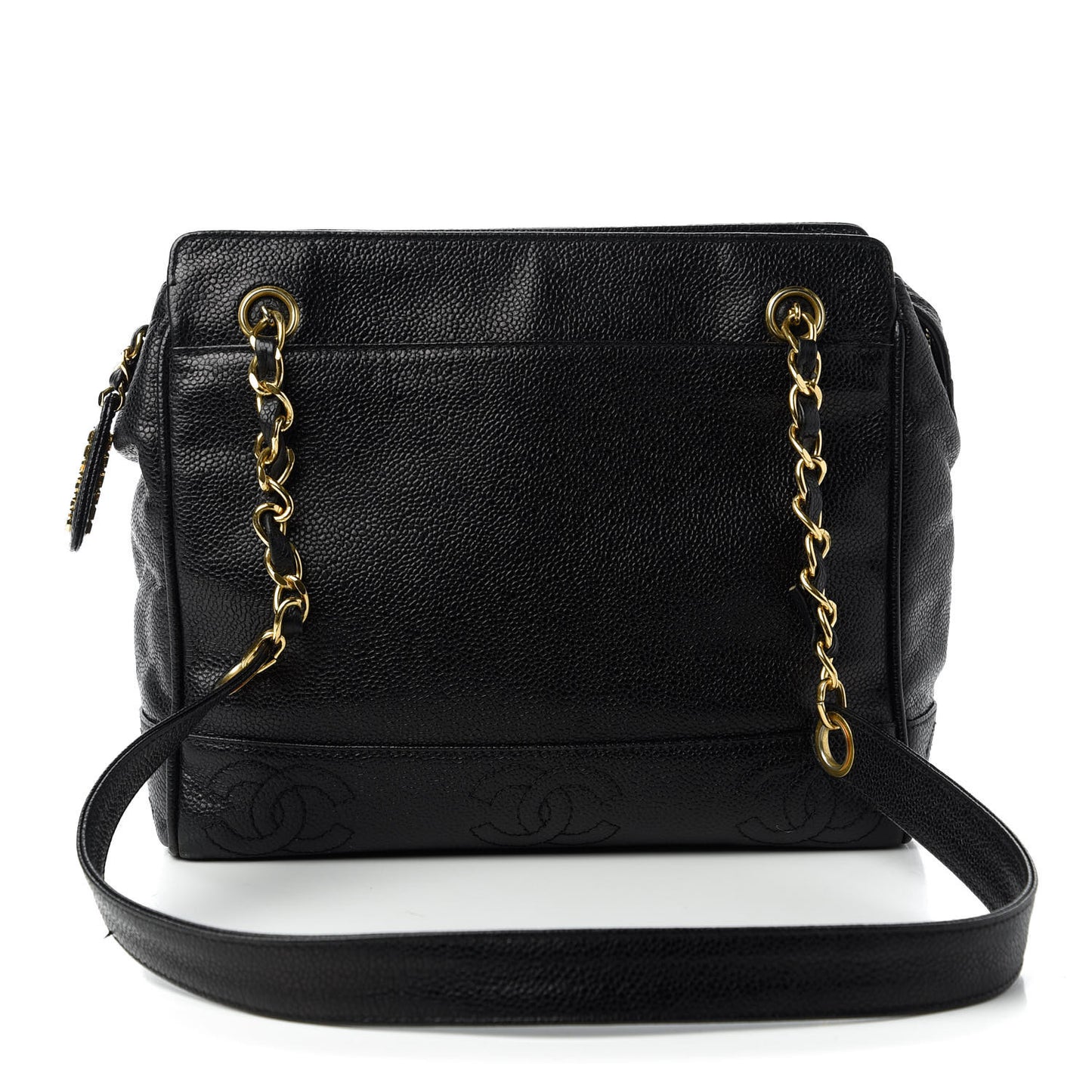 Caviar CC Shoulder Bag Black