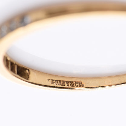 Tiffany 18K Yellow Gold Diamond Ring 8.25 6 of 6