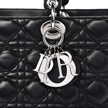 Christian Dior Lambskin Cannage Large Lady Dior Black 17 of 17