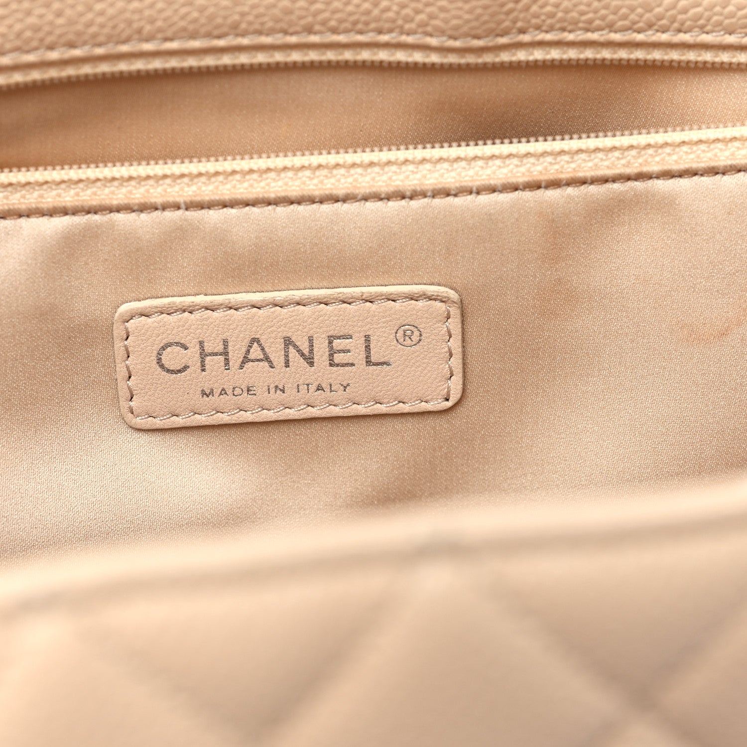 Chanel Caviar Quilted Grand Shopping Tote GST Beige Clair 6 of 9