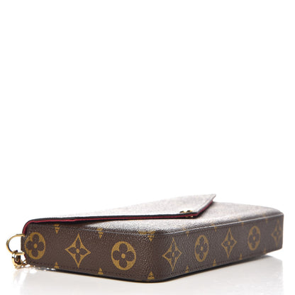 Louis Vuitton Monogram Pochette Felicie Chain Wallet Fuchsia 4 of 8