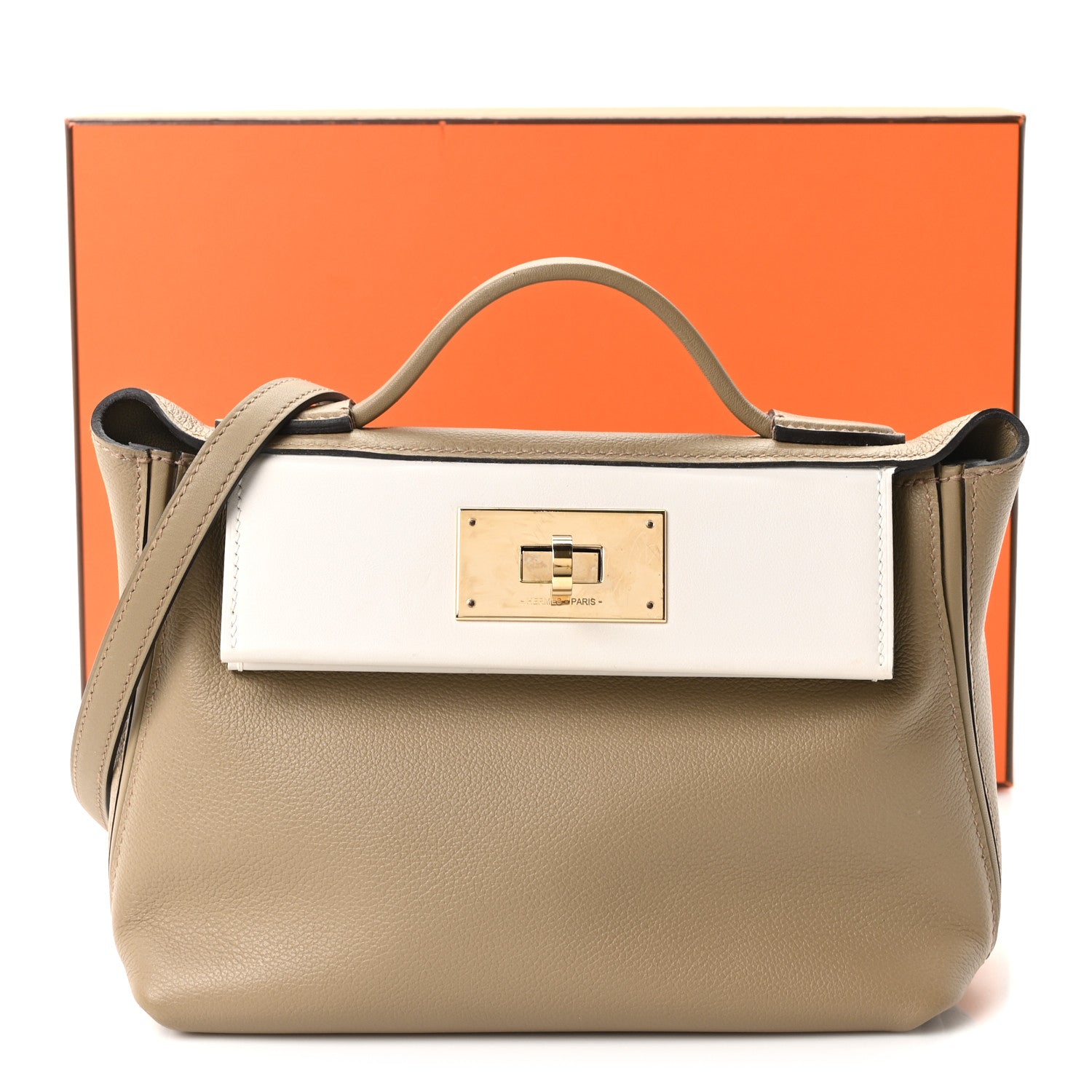 Hermes Evercolor Swift 21 24/24 Beige Marfa New White 11 of 11