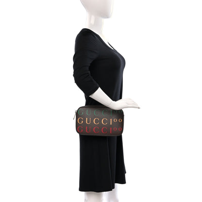 Gucci Textured Dollar Calfskin Gucci 100 Aria Belt Bag 80 32 New Acero Multicolor 2 of 8