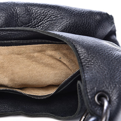 Bottega Veneta Cervo Deerskin Braided Ring Shoulder Bag Black 14 of 16