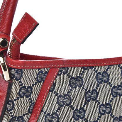 Gucci Monogram D Ring Abbey Pochette Navy Red 8 of 8