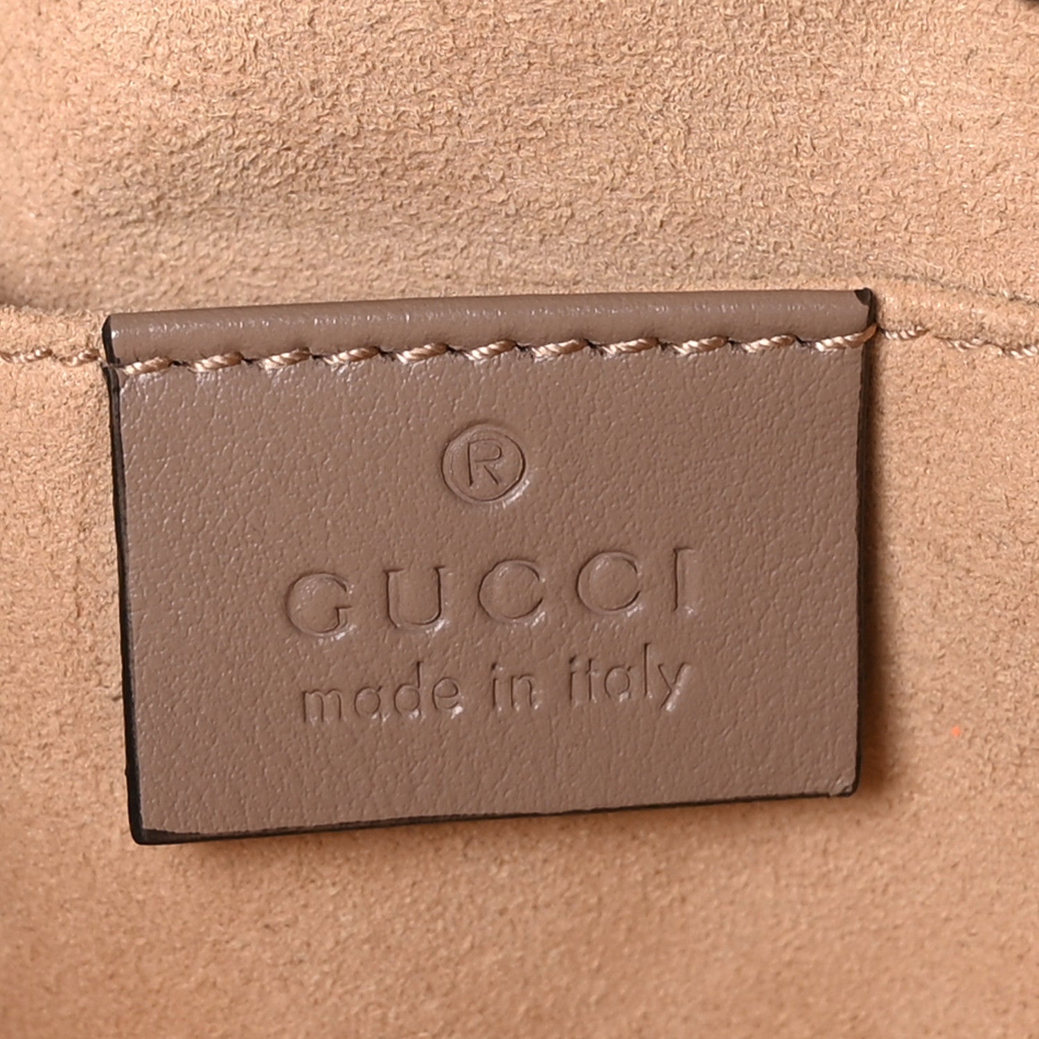 Gucci Calfskin Matelasse Small GG Marmont Chain Shoulder Bag Porcelain Rose 6 of 9