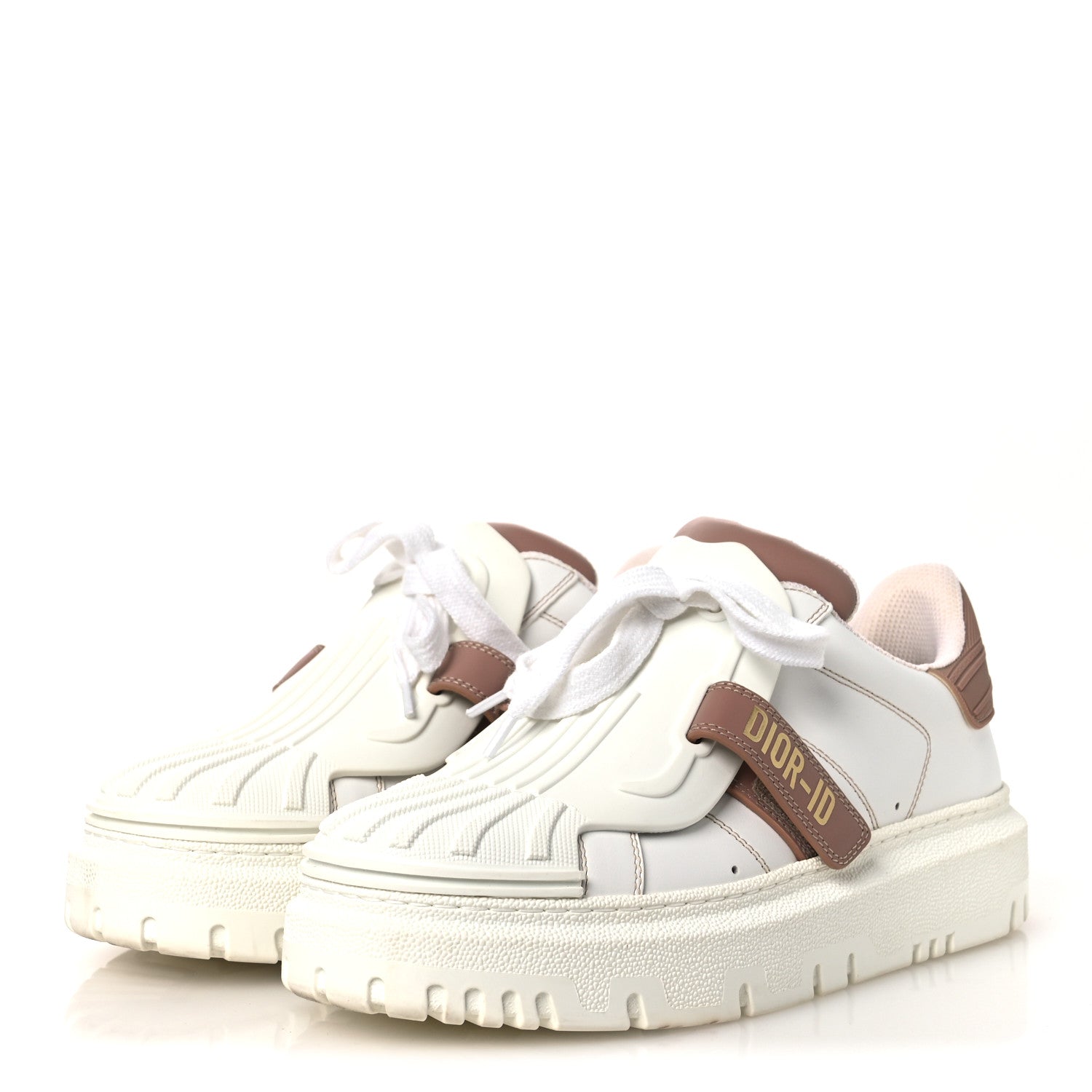 Christian Dior Calfskin Bi-Color Dior-ID Platform Sneakers 36.5