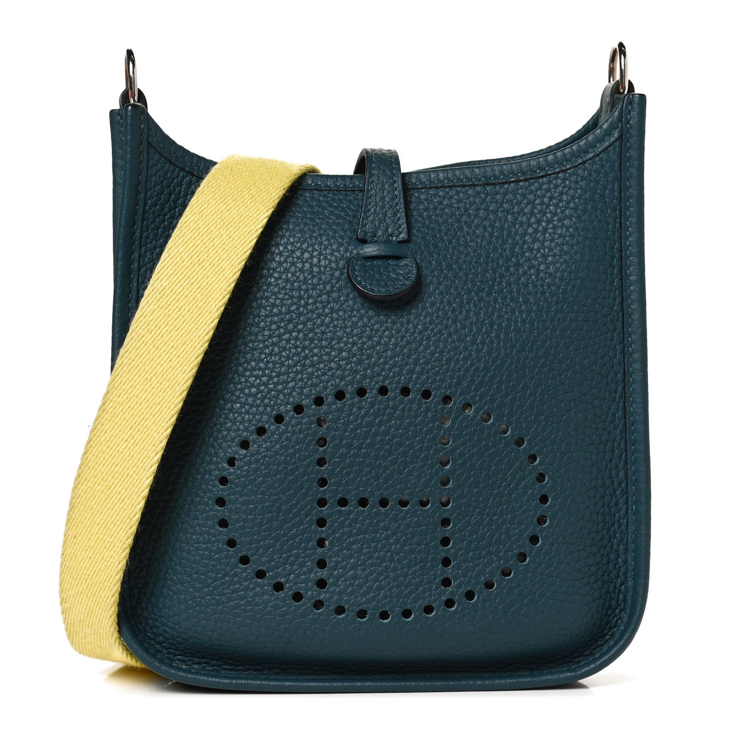 Hermes Taurillon Clemence Amazone Evelyne TPM Colvert Lime 1 of 9