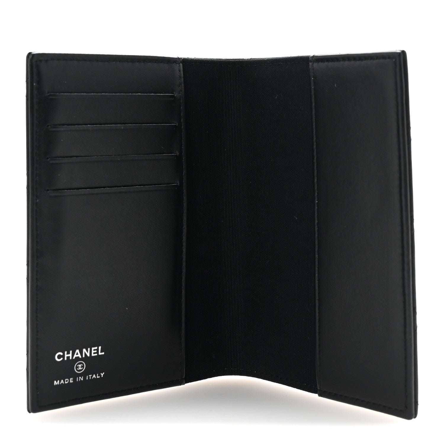Chanel Grained Calfskin Quilted Passport Holder Wallet So Black 5 of 8