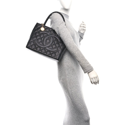 Chanel Caviar Quilted Medallion Tote Black 2 of 10