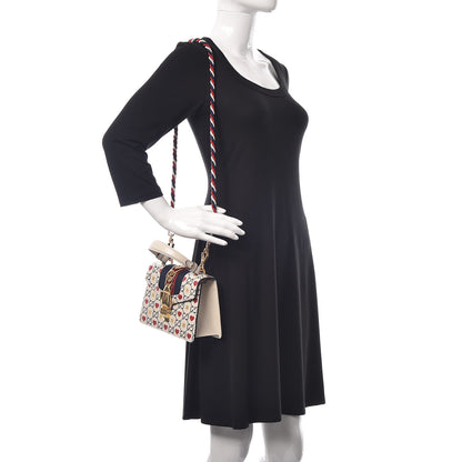 Gucci Calfskin Valentine's Day Exclusive Mini Sylvie Top Handle Bag Ivory 2 of 11
