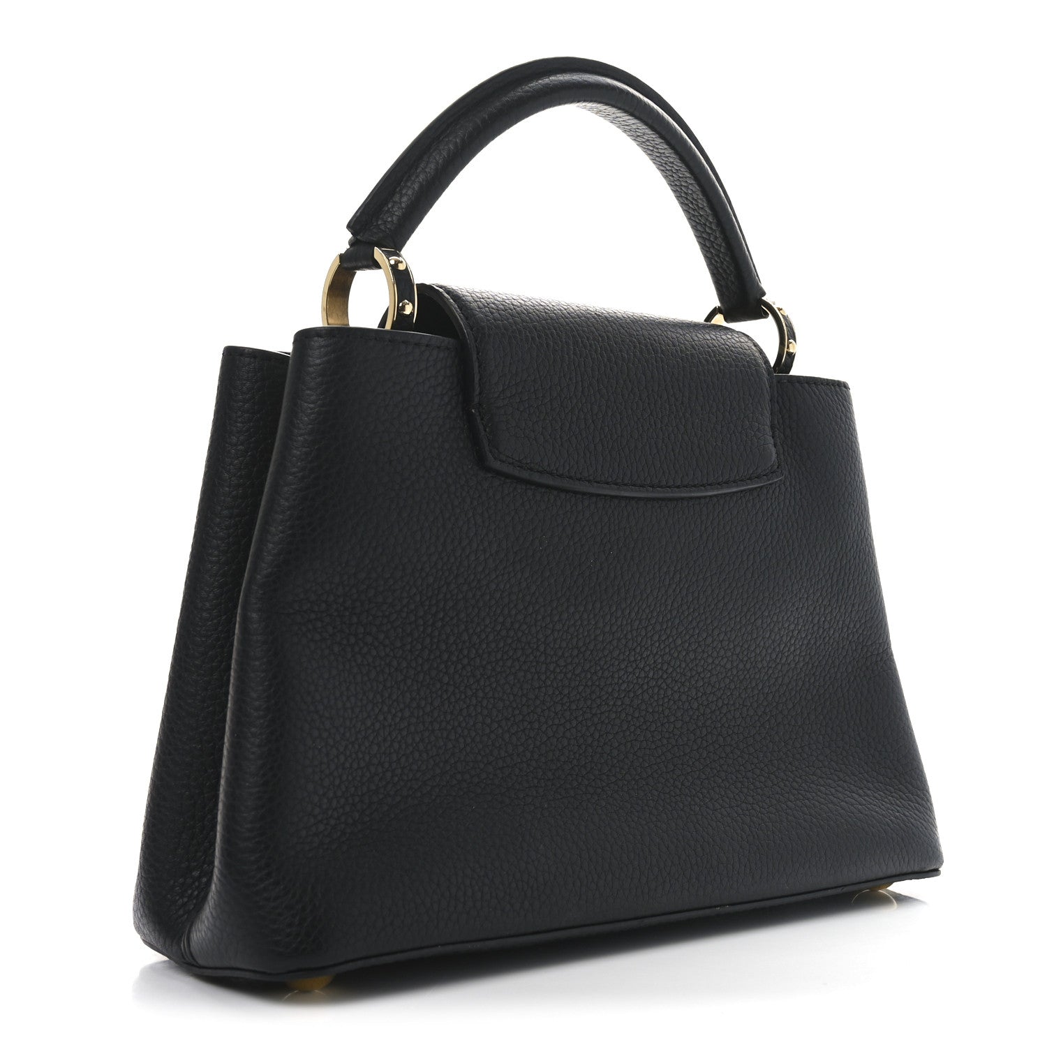 Louis Vuitton Taurillon Malachite Effect BB Capucines Black 3 of 9