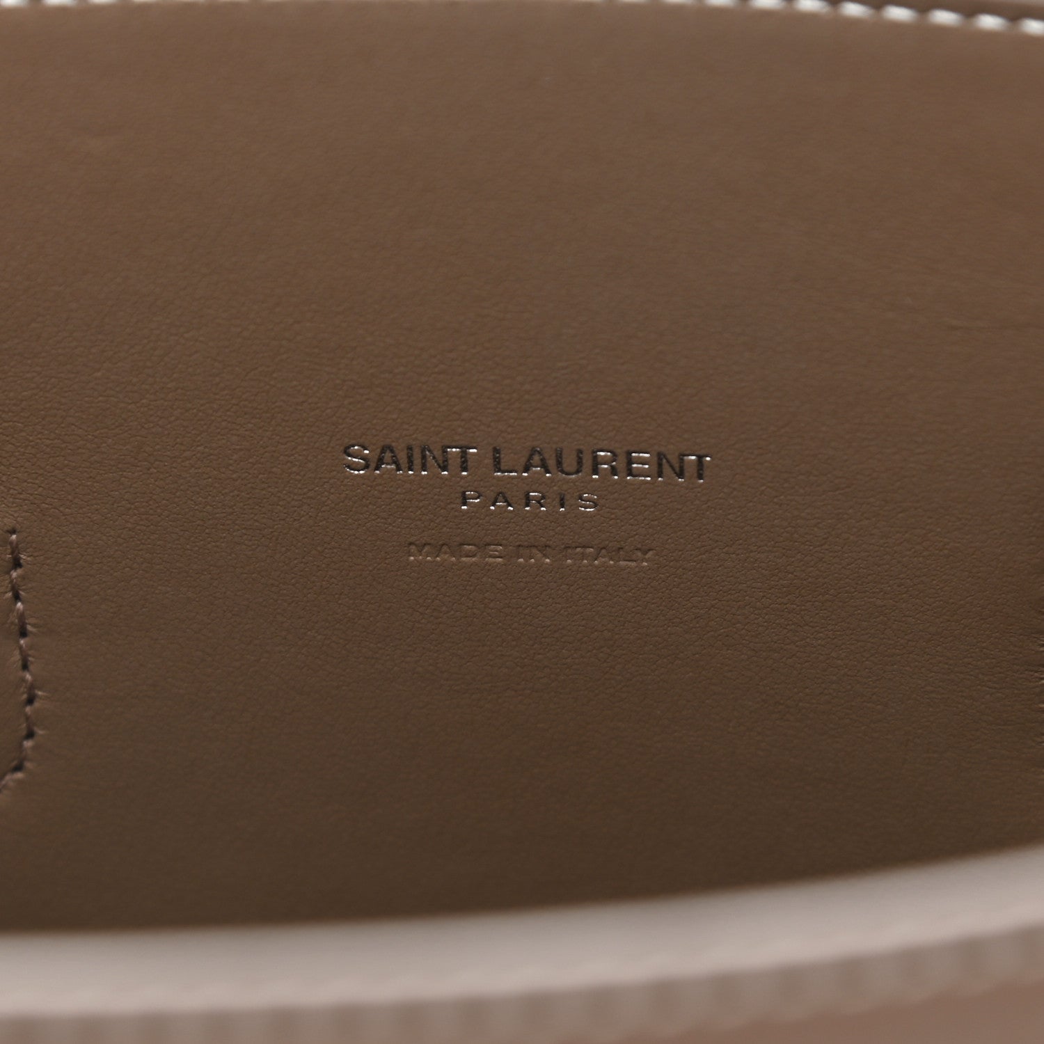 Saint Laurent Grained Calfskin Topstich Baby Sac De Jour Taupe 6 of 9