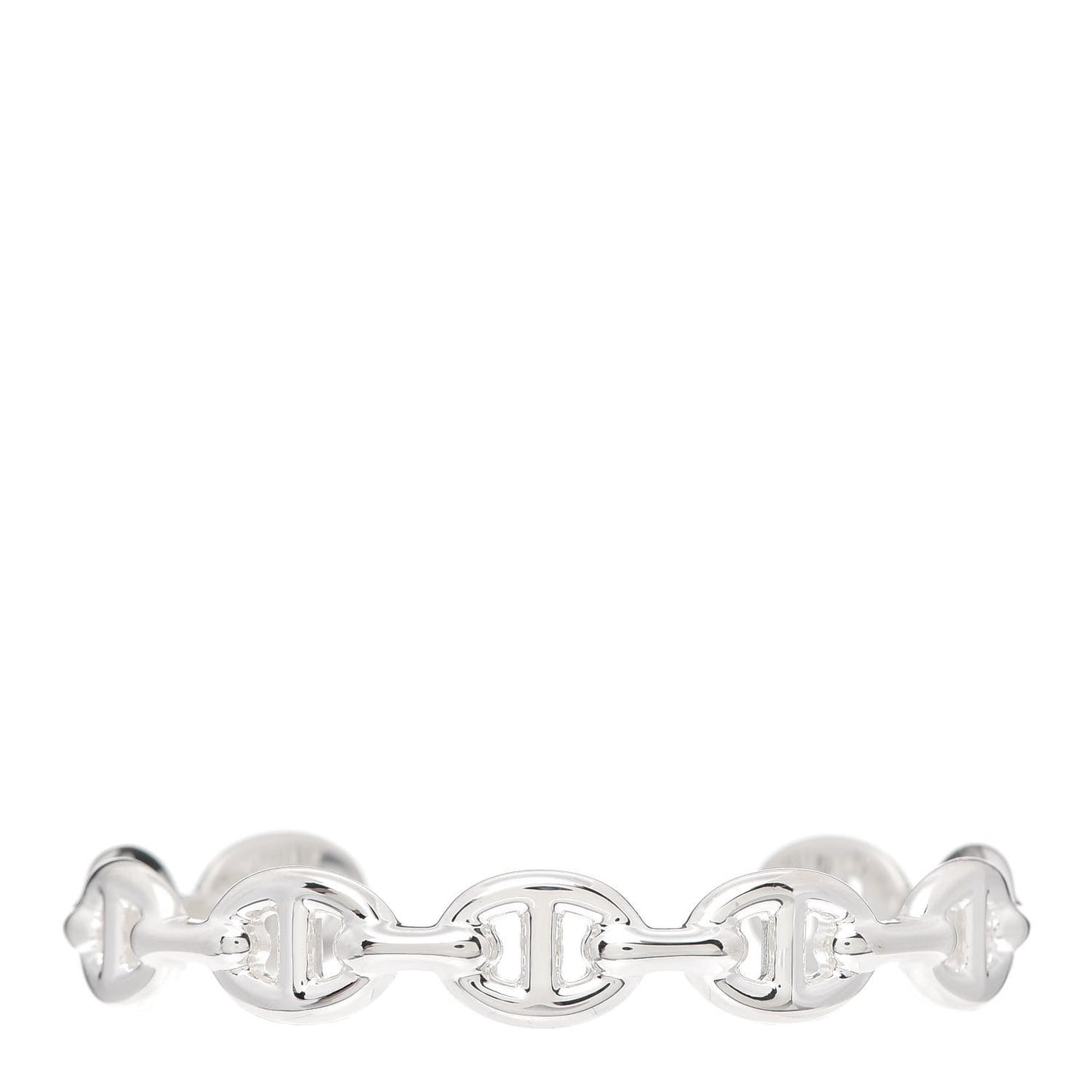 Sterling Silver MM Chaine d'Ancre Enchainee Cuff Bracelet SH