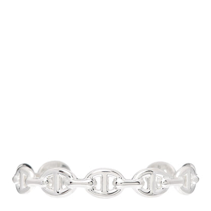 Hermes Sterling Silver MM Chaine d'Ancre Enchainee Cuff Bracelet SH 1 of 5