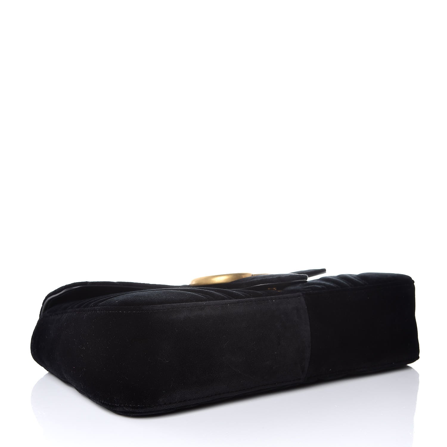 Gucci Velvet Matelasse Medium GG Marmont Shoulder Bag Black 4 of 7