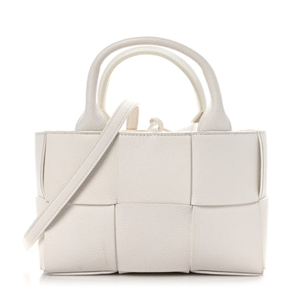 Bottega Veneta BOTTEGA VENETA Grained Calfskin Intrecciato Candy Arco Tote White 1 of 9