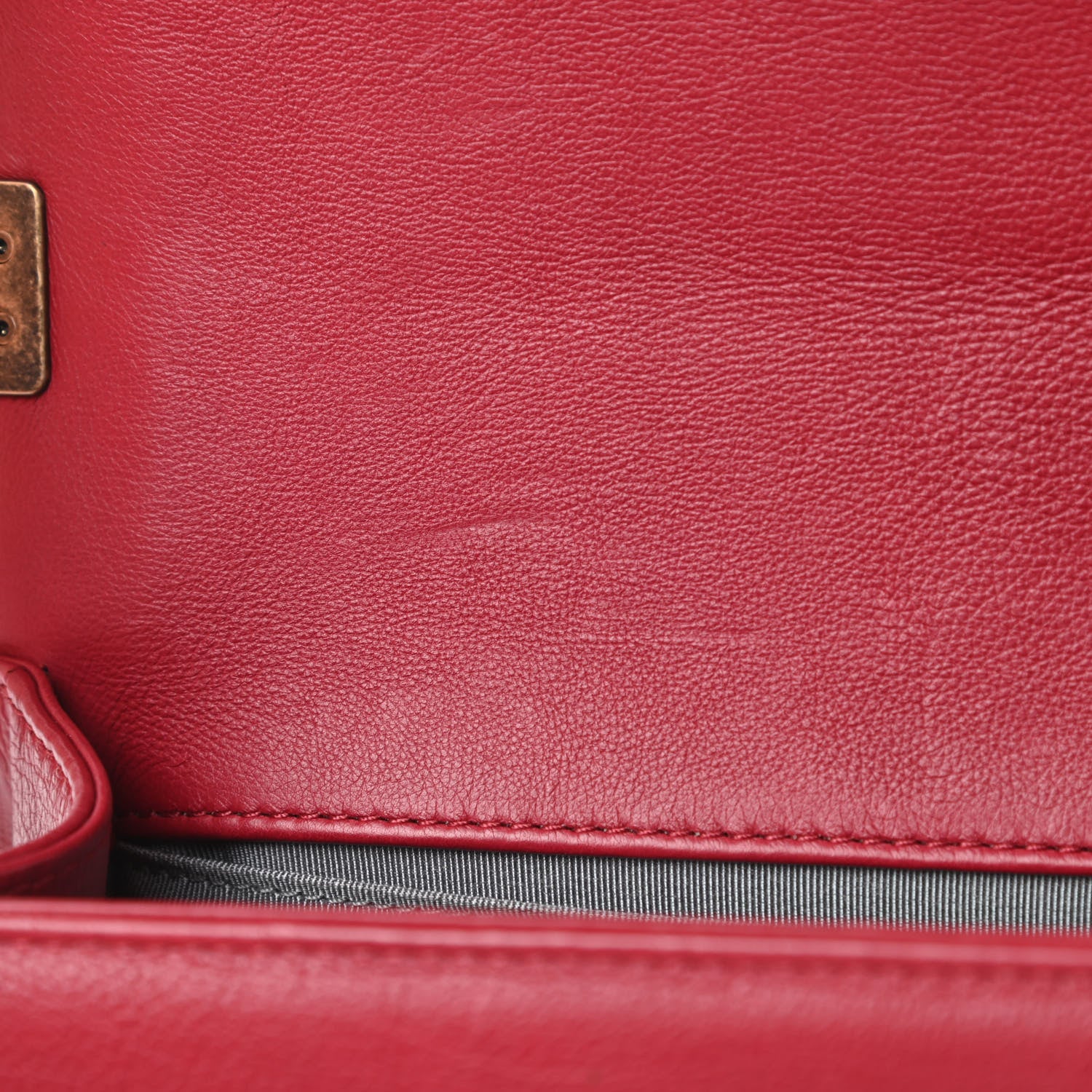 Chanel Calfskin Stitched Medium Boy Flap Red 14 of 16