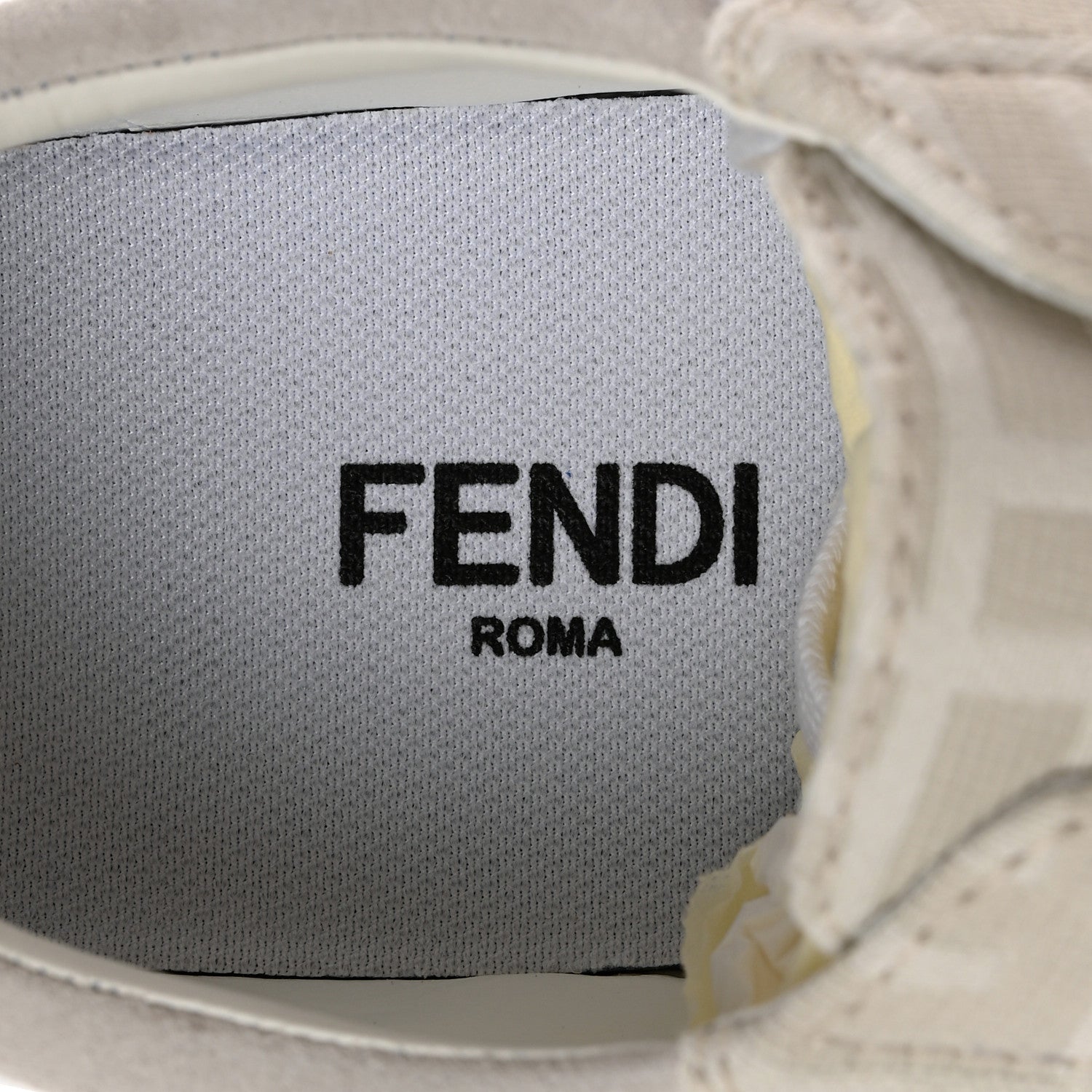 Fendi Fabric Jacquard FF Rainbow Womens Fendi Force Low-Top Sneakers 37 Avorio 8 of 9