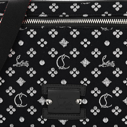 Christian Louboutin Canvas Calfskin Degrade Loubinthesky Kypipouch Messenger Bag Black Silver 7 of 9