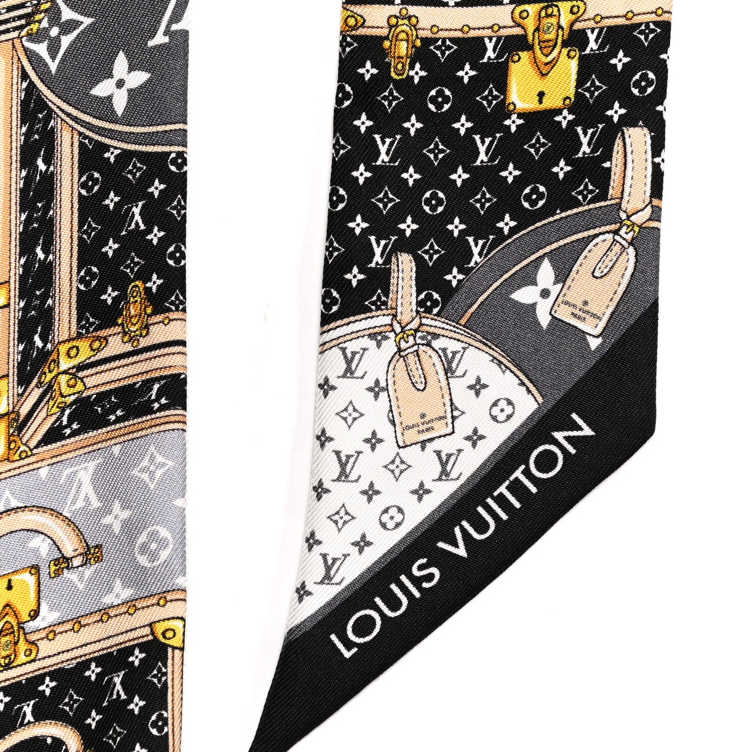 Louis Vuitton Silk Monogram Let's Go BB Bandeau Black 2 of 3
