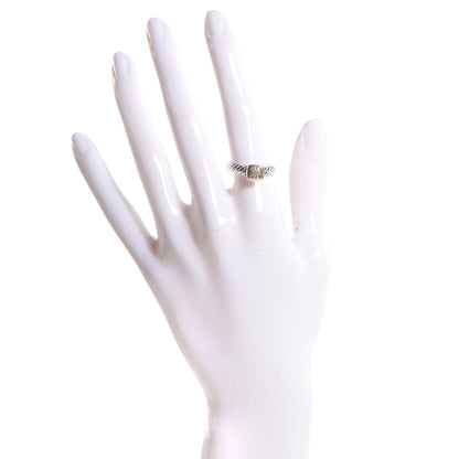 David Yurman Sterling Silver 18k Gold Cable Ring 5.5 2 of 7