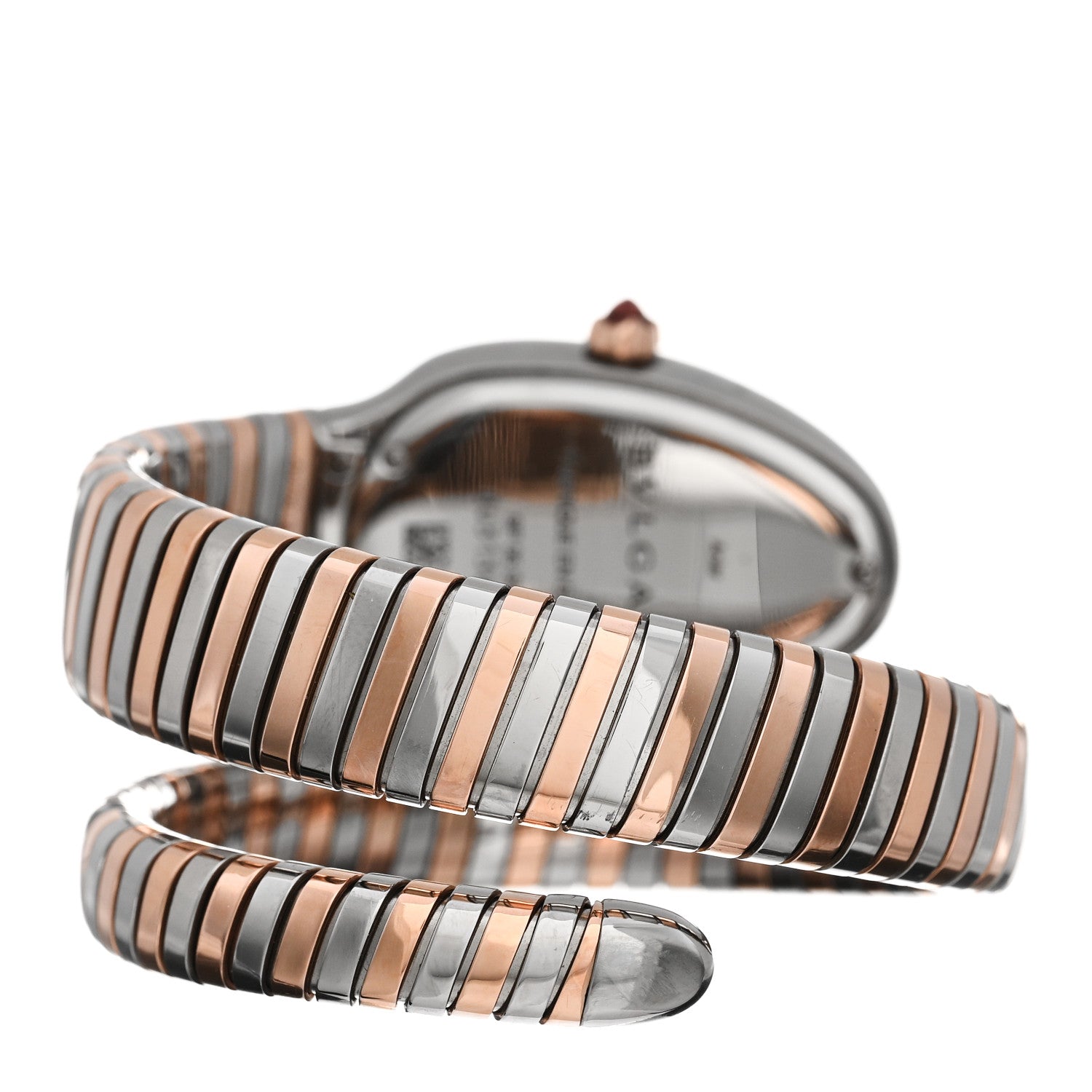 Bulgari Stainless Steel 18K Rose Gold 35mm Serpenti Tubogas Quartz Watch Black 3 of 5