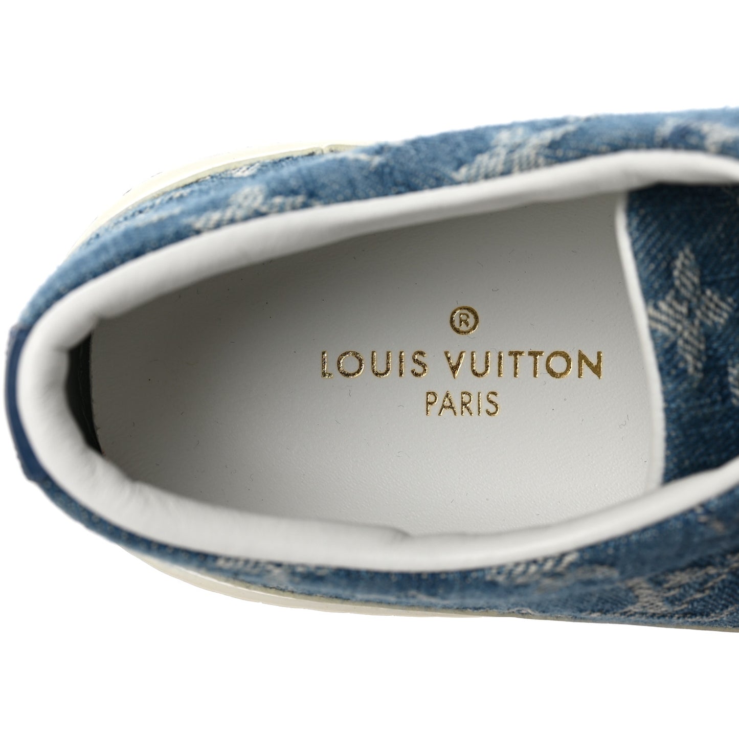 Denim Monogram Stellar Sneakers 37.5 Bleu Jeans Blue