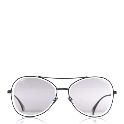 Chanel Metal Pilot Sunglasses 4260 Black 2 of 10