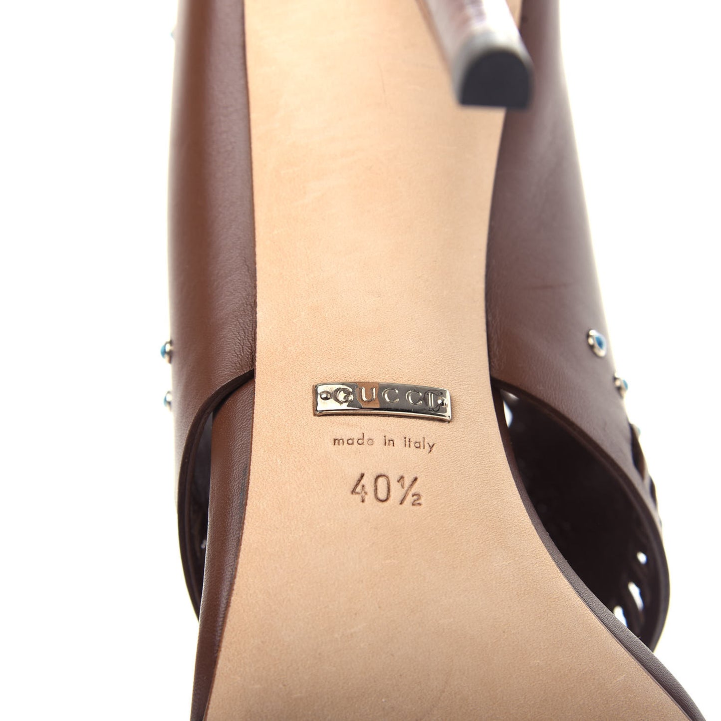 Calfskin Laser Cut Lika Ankle Boot 40.5 Nut Brown