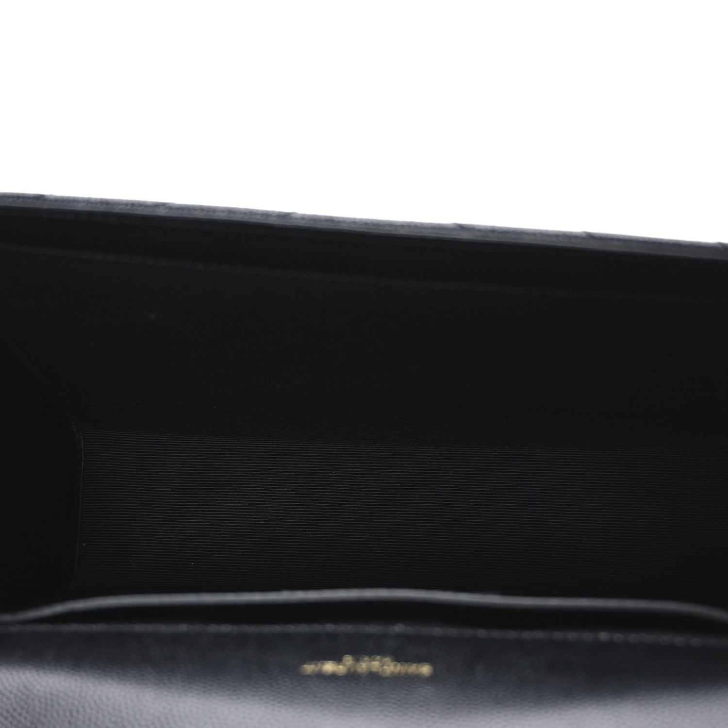 Saint Laurent Grain De Poudre Matelasse Chevron Medium Monogram Satchel Black 5 of 10