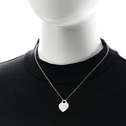 Tiffany Sterling Silver Small Return To Tiffany Heart Pendant Necklace 2 of 7