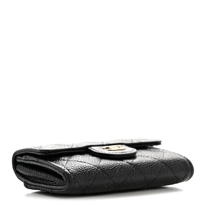 Chanel Caviar Quilted Flap Card Holder Wallet Black 4 of 8