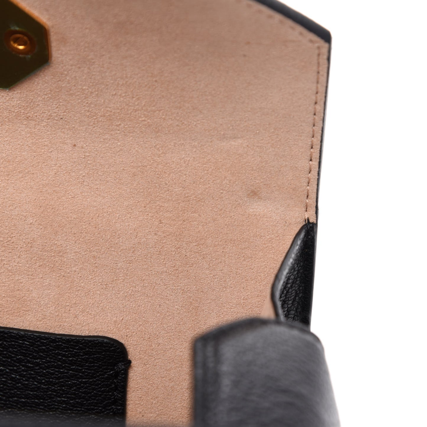 Fine Grain Goatskin Box Shoulder Bag 19 Black
