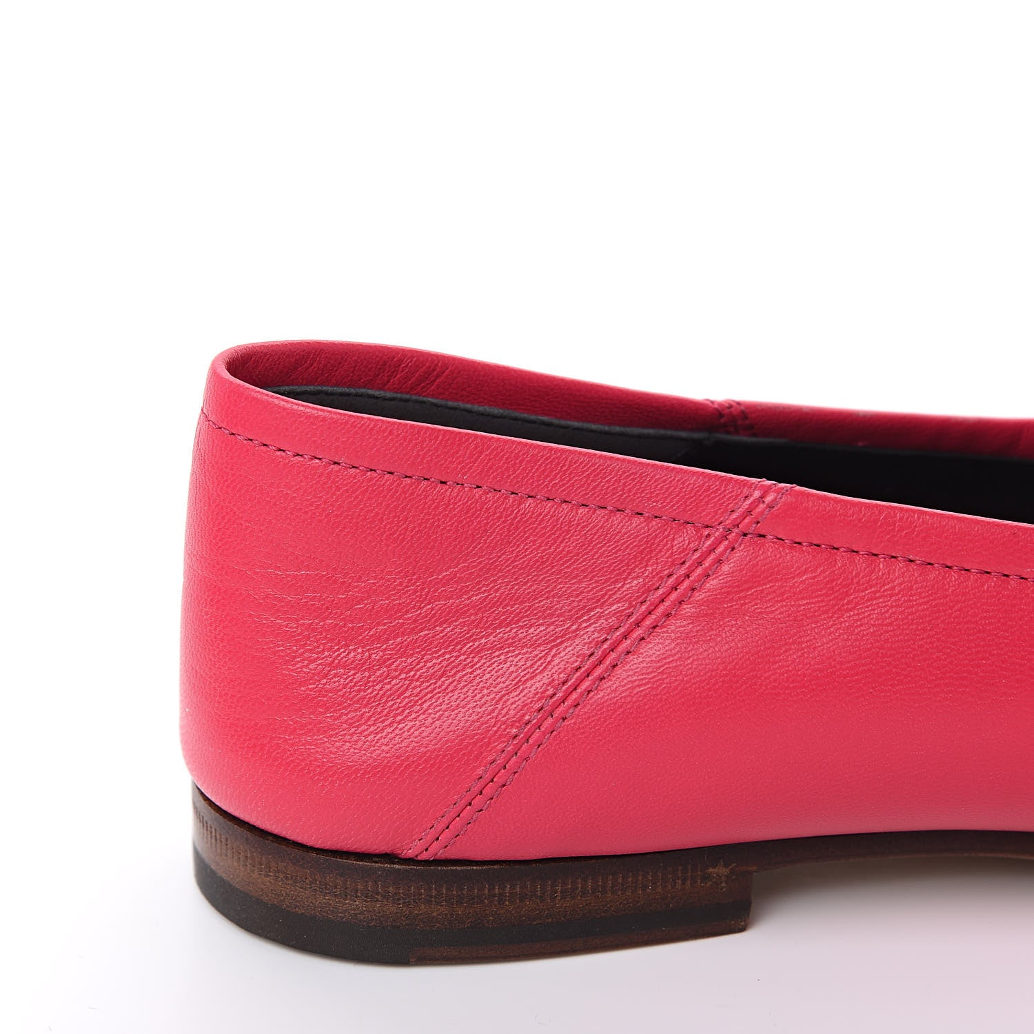 Gucci Lambskin Womens Brixton Horsebit Loafers 37.5 Hot Pink 9 of 10