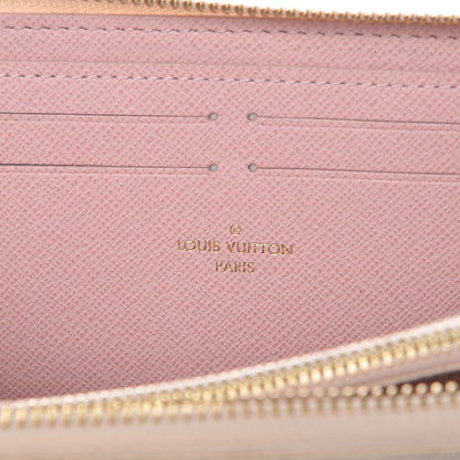 Louis Vuitton Damier Azur Clemence Wallet Rose Ballerine 6 of 11