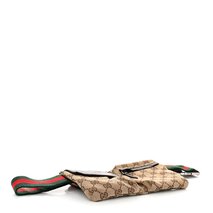 Gucci GG Monogram Web Double Pocket Belt Bag Dark Brown 4 of 10