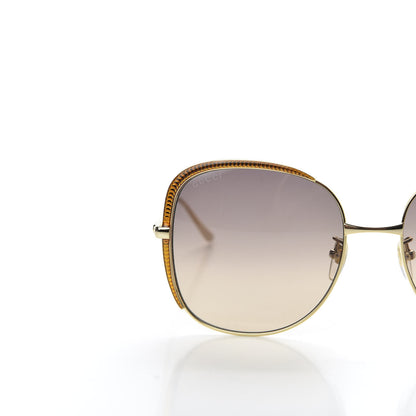 Gucci Acetate Oversize Square Frame GG0400S Sunglasses Gold 7 of 8