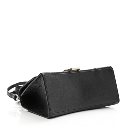 Balenciaga Grained Calfskin Small Hourglass Top Handle Bag Black 4 of 8