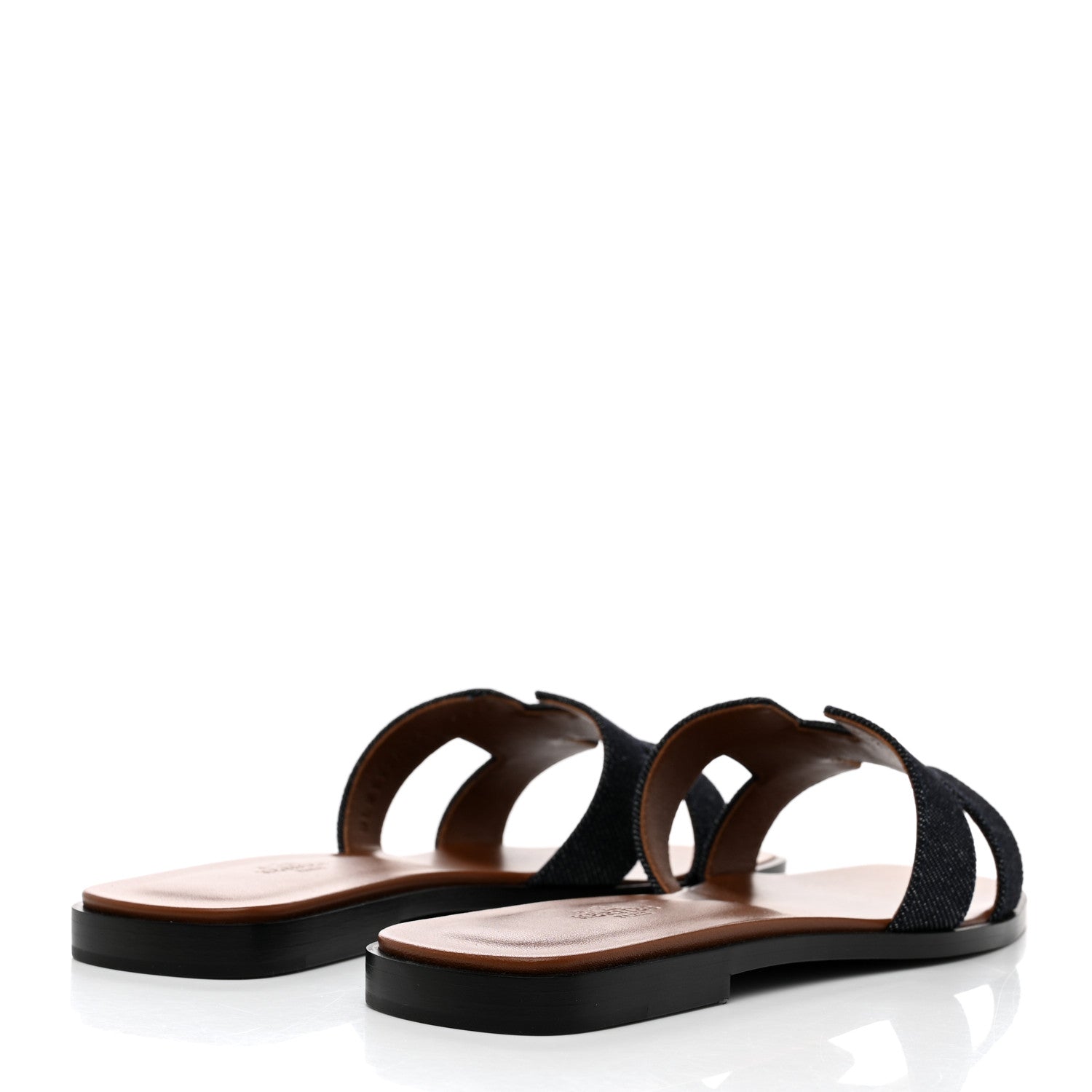 Hermes Denim Oran Sandals 38.5 Bleu Brut 4 of 9